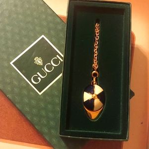 Super cool Gucci enamel jockey hat keychain, decor w/ box, EUC!